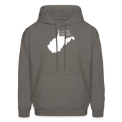 S00048 West Virginia- Home grown Men's Hoodie - asphalt gray