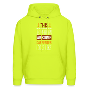Carpenter Hoodie - This is what an awesome Carpenter looks like  S00096 Men's Hoodie - safety green