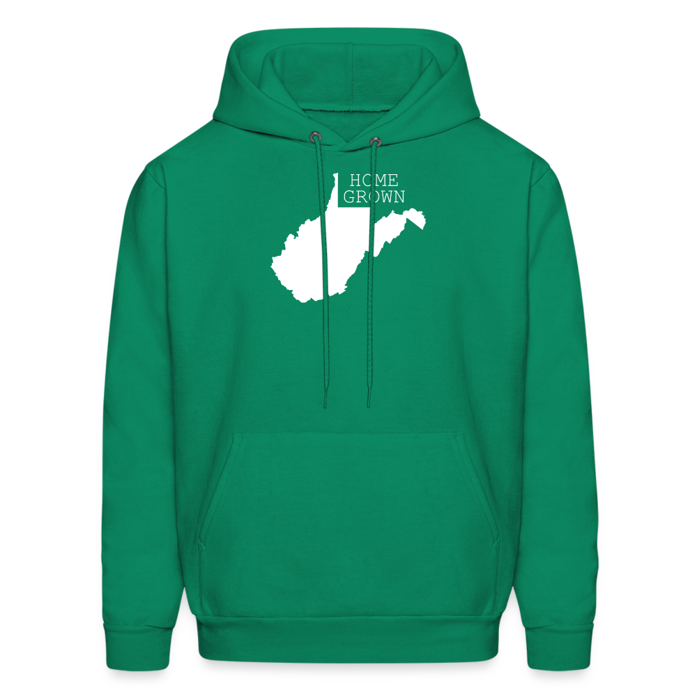 S00048 West Virginia- Home grown Men's Hoodie - kelly green