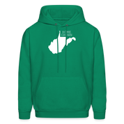 S00048 West Virginia- Home grown Men's Hoodie - kelly green