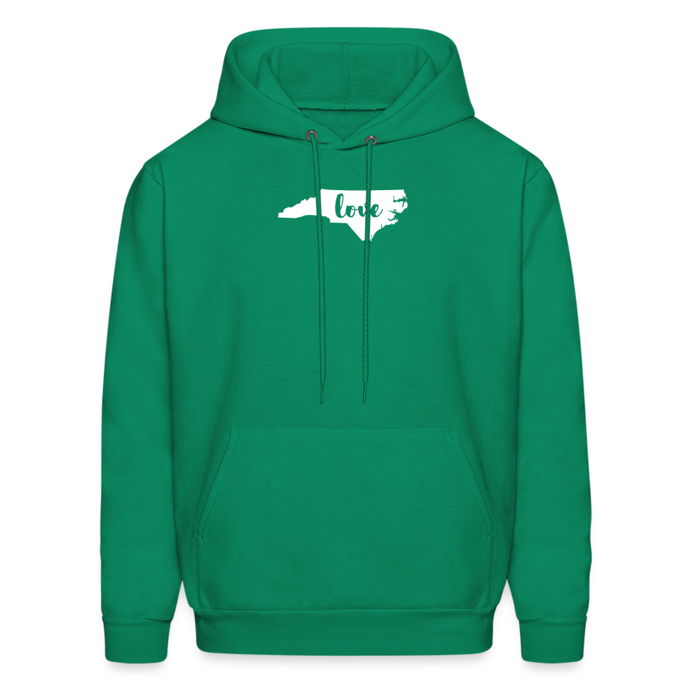 S00033 North Carolina- Love Men's Hoodie - kelly green