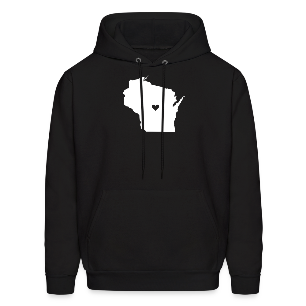 S00049Wisconsin - Love Men's Hoodie - black