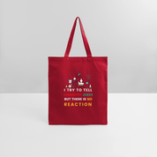 Chemistry jokes new design 2025 tote bag - red