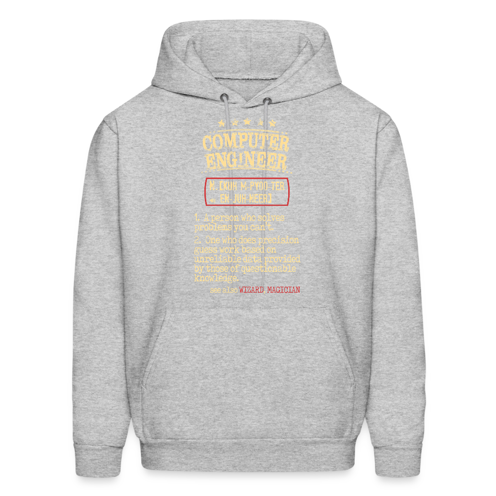 K00800  Computer Engineer Hoodie - Computer Engineer see also WIZARD, MAGICIAN, Computer Engineer GifMen's Hoodie - heather gray