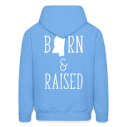 S00024 Mississippi Born & raised  Men's Hoodie - carolina blue