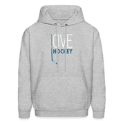 Love Hockey Hoodie S00294 - heather gray