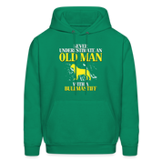 Never underestimate an old man with a Bullmastiff Unisex Hoodie - kelly green