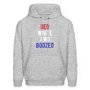 Patriot Red white and boozed  S00051 Men's Hoodie - heather gray