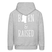 S00024 Mississippi Born & raised  Men's Hoodie - heather gray