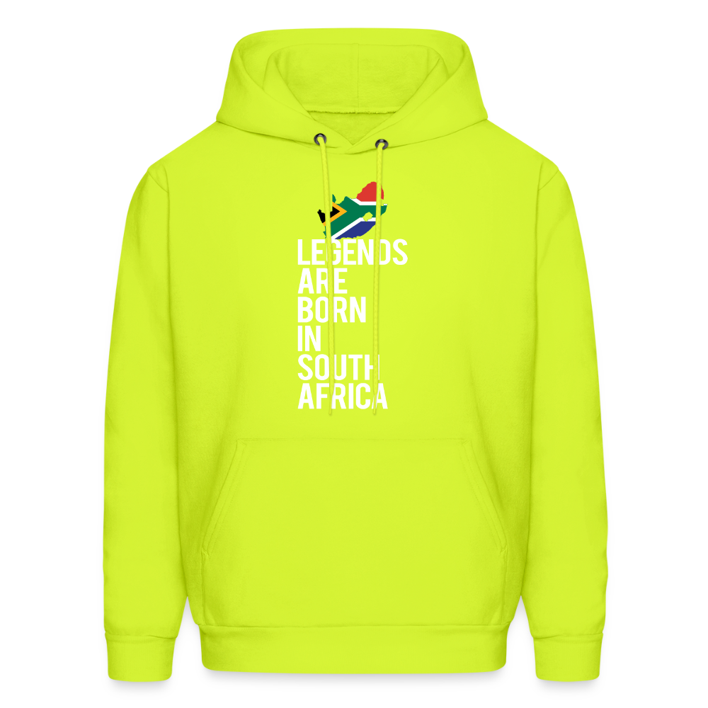 Legends are born in South Africa Unisex Hoodie - safety green