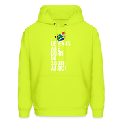 Legends are born in South Africa Unisex Hoodie - safety green