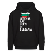 K00414    Bulgaria Hoodie - Legends are born in Bulgaria, Bulgarian Men's Hoodie - black