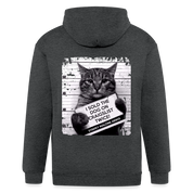 S00199   I sold the dog on craigslist twice! Stripey Malone 48905Men's Zip Hoodie - deep heather