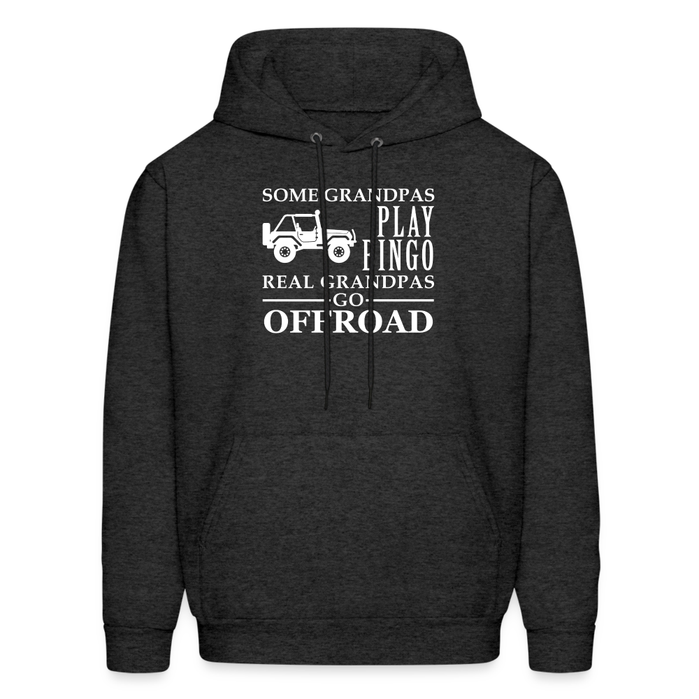 K00008 Some Grandpas play bingo, real Grandpas go Off-road  Men's Hoodie - charcoal grey