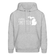 S00022  Personalizable Michigan Mitten smitten Gift, Unisex Longsleeve, Hoodie, Crewneck long sleeve, Sweatshirt, JerseyMen's Hoodie - heather gray