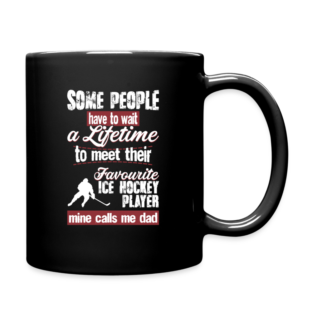 Ice Hockey Player Gift.Black Mug Father's Day gift.Cramic Coffee Mug, Ice Hockey Christmas Gift, Birthday Gift for Ice Hockey player parent. Full Color Mug - black