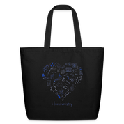 I love chemistry heart design Tote Bag - black