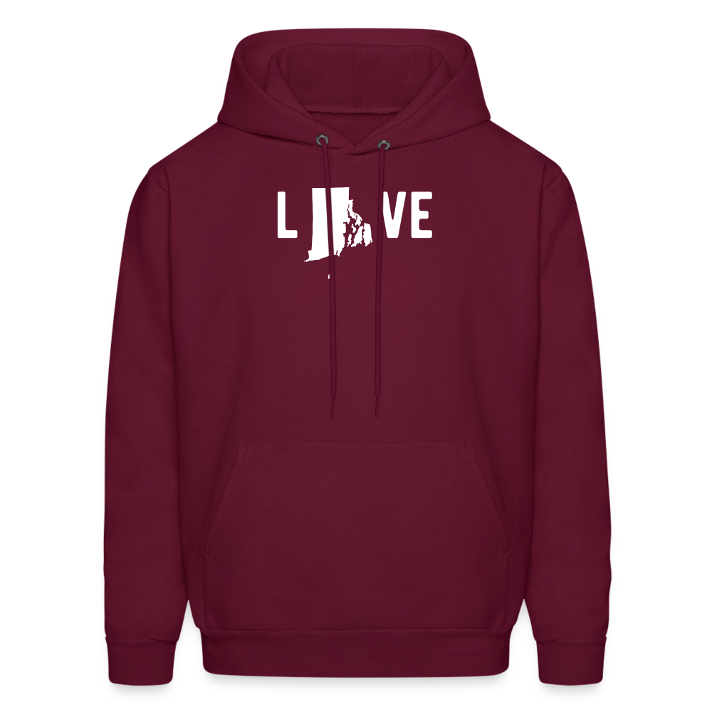 S00039 Rhode Island - Love Men's Hoodie - burgundy