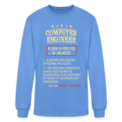 K00800 Computer Engineer crewneck - Computer Engineer see also WIZARD, MAGICIAN, - carolina blue