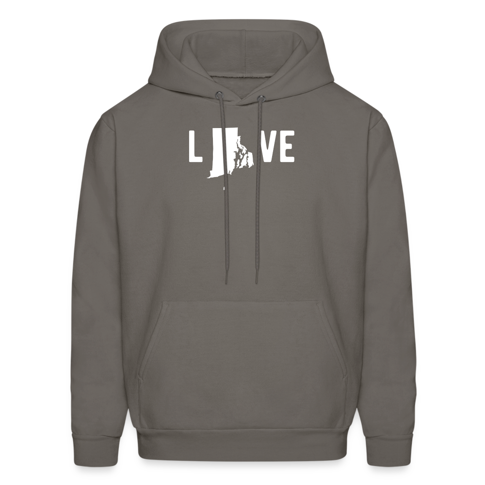 S00039 Rhode Island - Love Men's Hoodie - asphalt gray