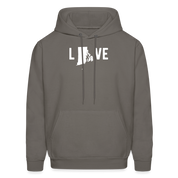 S00039 Rhode Island - Love Men's Hoodie - asphalt gray