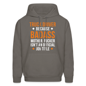 SB10433 Truck  driver badass Men's Hoodie - asphalt gray