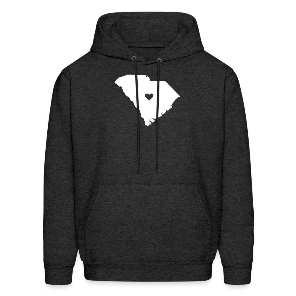 S00040 South Carolina-Love  Men's Hoodie - charcoal grey