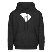 S00040 South Carolina-Love  Men's Hoodie - charcoal grey