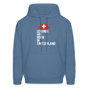Legends are born in Switzerland Unisex Hoodie - denim blue