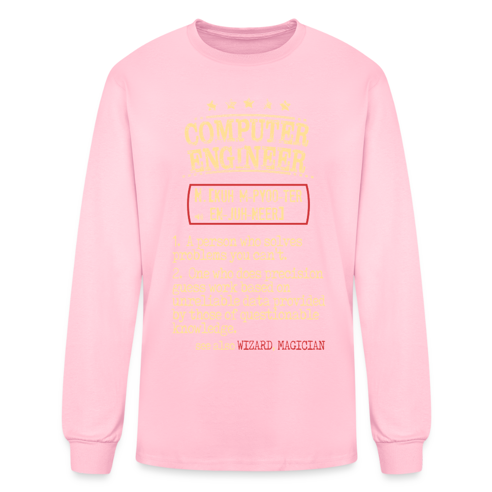 K00800 Computer Engineer crewneck - Computer Engineer see also WIZARD, MAGICIAN, - pink