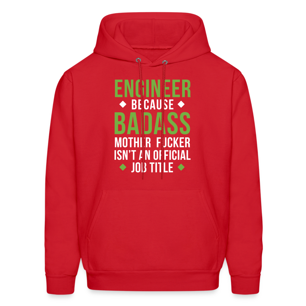 S00145  Engineer Hoodie - Engineer because badass mother fucker isn't an official job title Crewneck Gift Men's Hoodie - red