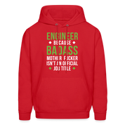 S00145  Engineer Hoodie - Engineer because badass mother fucker isn't an official job title Crewneck Gift Men's Hoodie - red