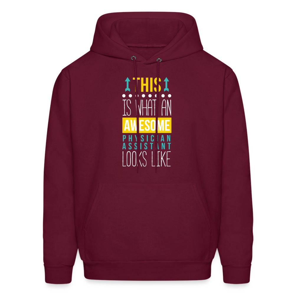 Physician assistant Hoodie - This is what an awesome Physician assistant looks like S00065 Men's Hoodie - burgundy