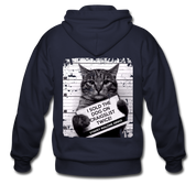 S00199   I sold the dog on craigslist twice! Stripey Malone 48905Men's Zip Hoodie - navy
