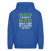 S00145  Engineer Hoodie - Engineer because badass mother fucker isn't an official job title Crewneck Gift Men's Hoodie - royal blue