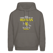 Never underestimate an old man who loves racing Unisex Hoodie - asphalt gray