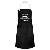 P01168 I'm a proud DAD of a freaking awesome Chef (He)  Apron - black/white