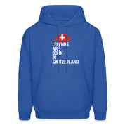 Legends are born in Switzerland Unisex Hoodie - royal blue