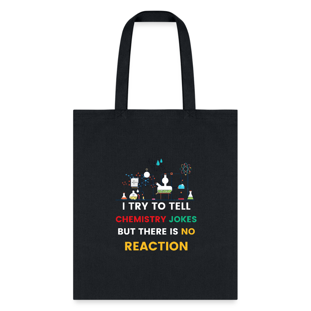 Chemistry jokes tote bag new design 2025 - black
