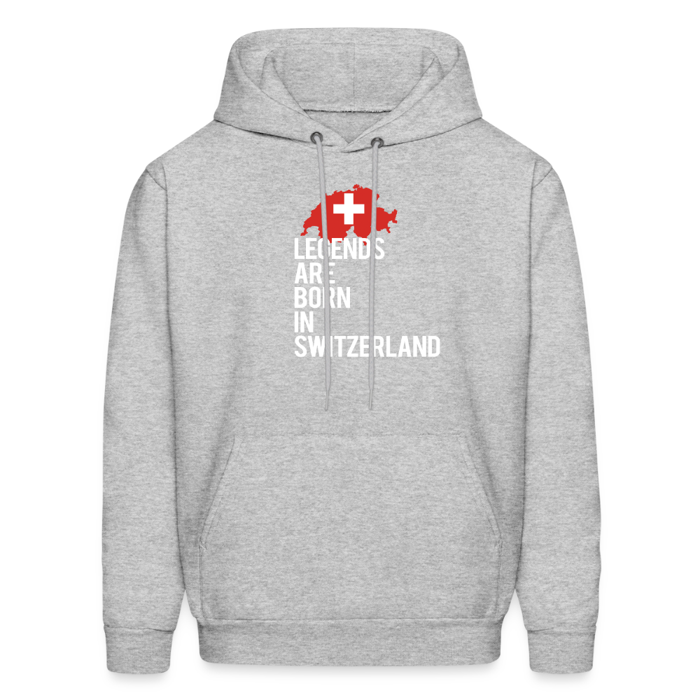 Legends are born in Switzerland Unisex Hoodie - heather gray