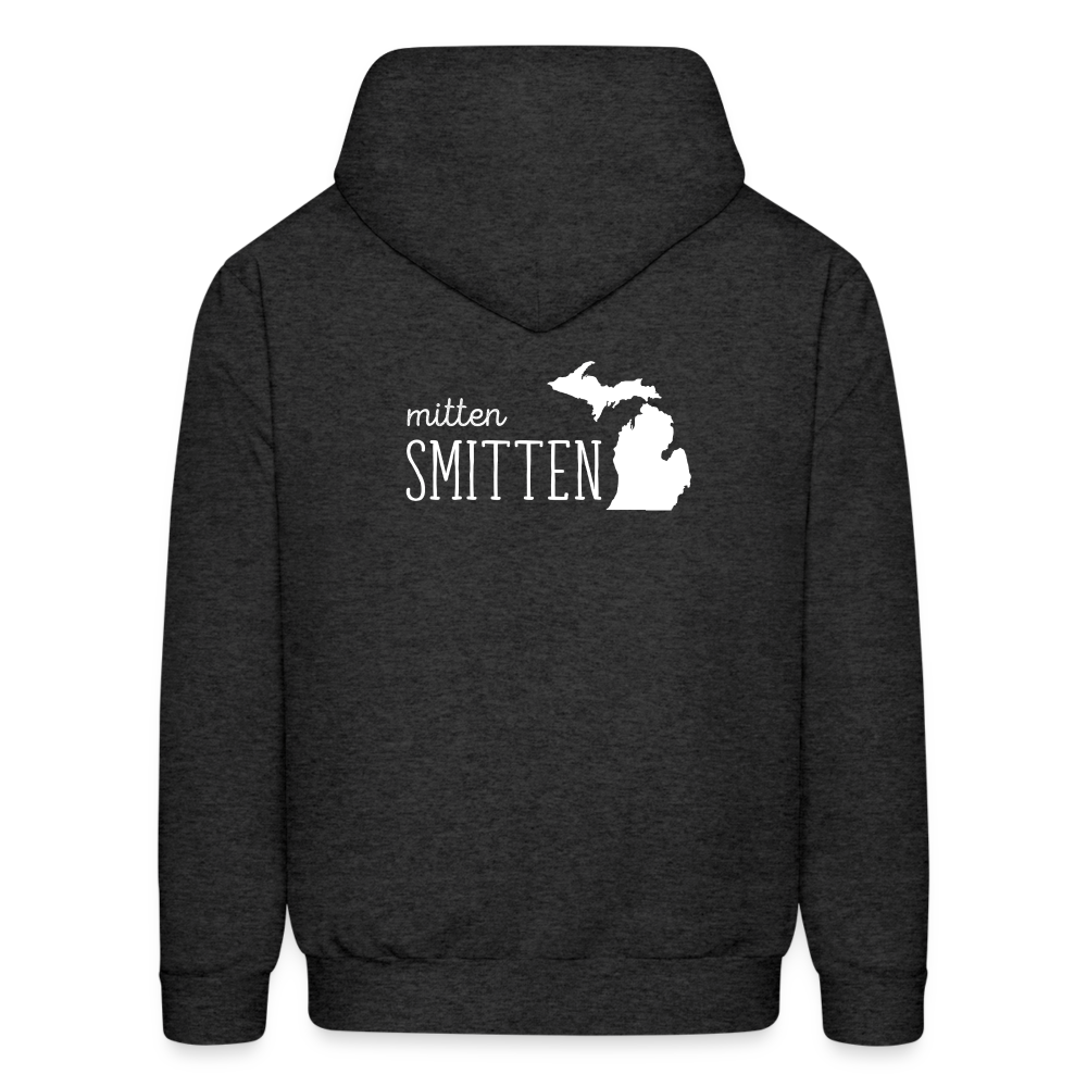S00022 Michigan Mitten smitten Men's Hoodie - charcoal grey