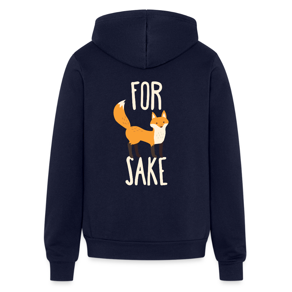 For fox sake Unisex Zip Hoodie Funny Gift Zip Hoodie S00237 - navy