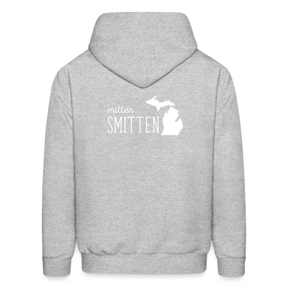 S00022 Michigan Mitten smitten Men's Hoodie - heather gray
