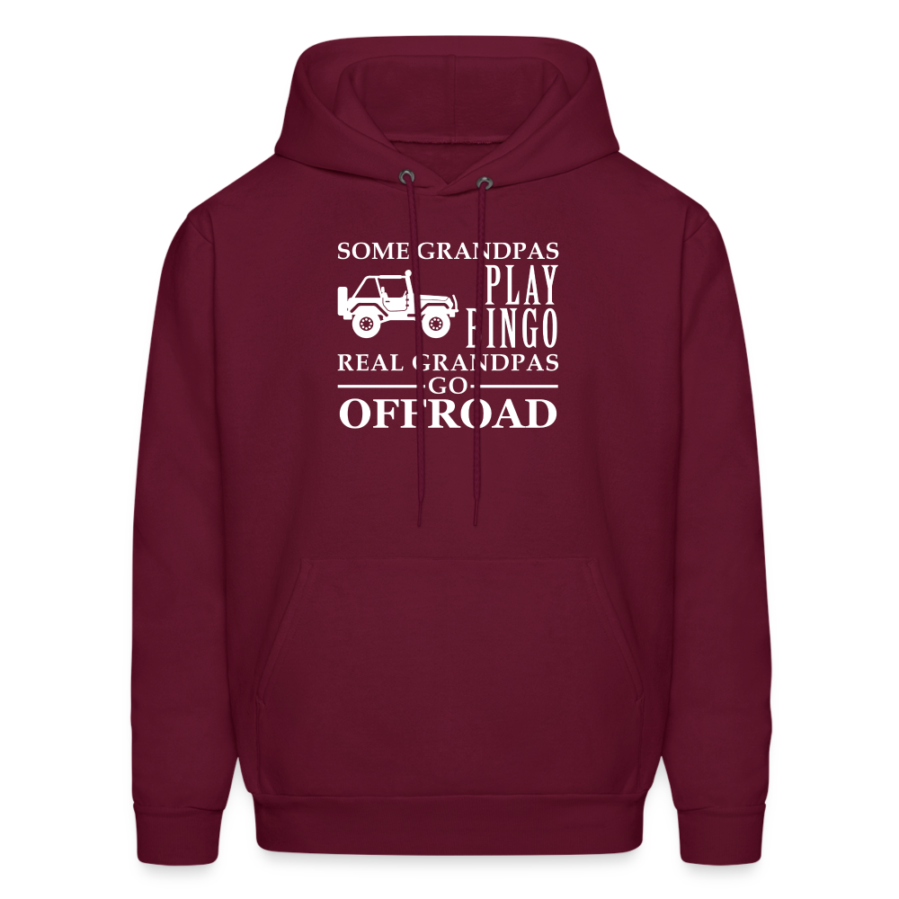 K00008 Some Grandpas play bingo, real Grandpas go Off-road  Men's Hoodie - burgundy