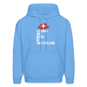 Legends are born in Switzerland Unisex Hoodie - carolina blue