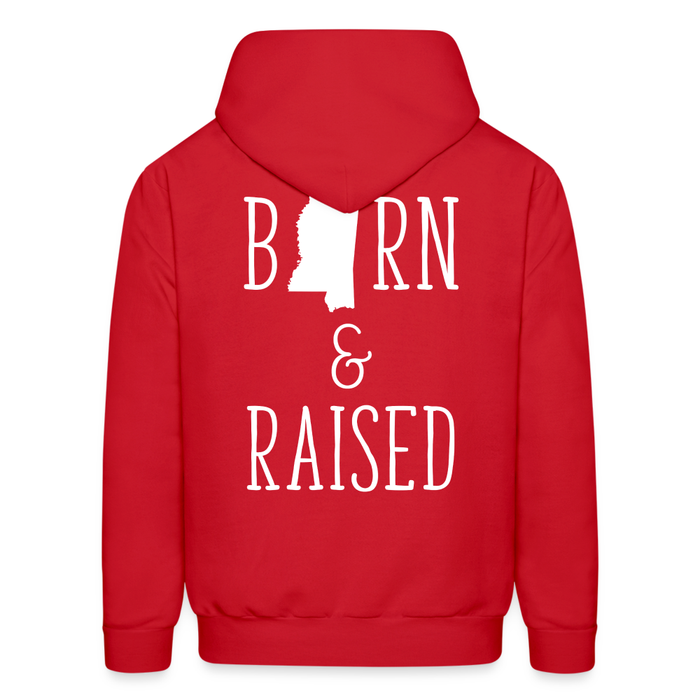 S00024 Mississippi Born & raised  Men's Hoodie - red