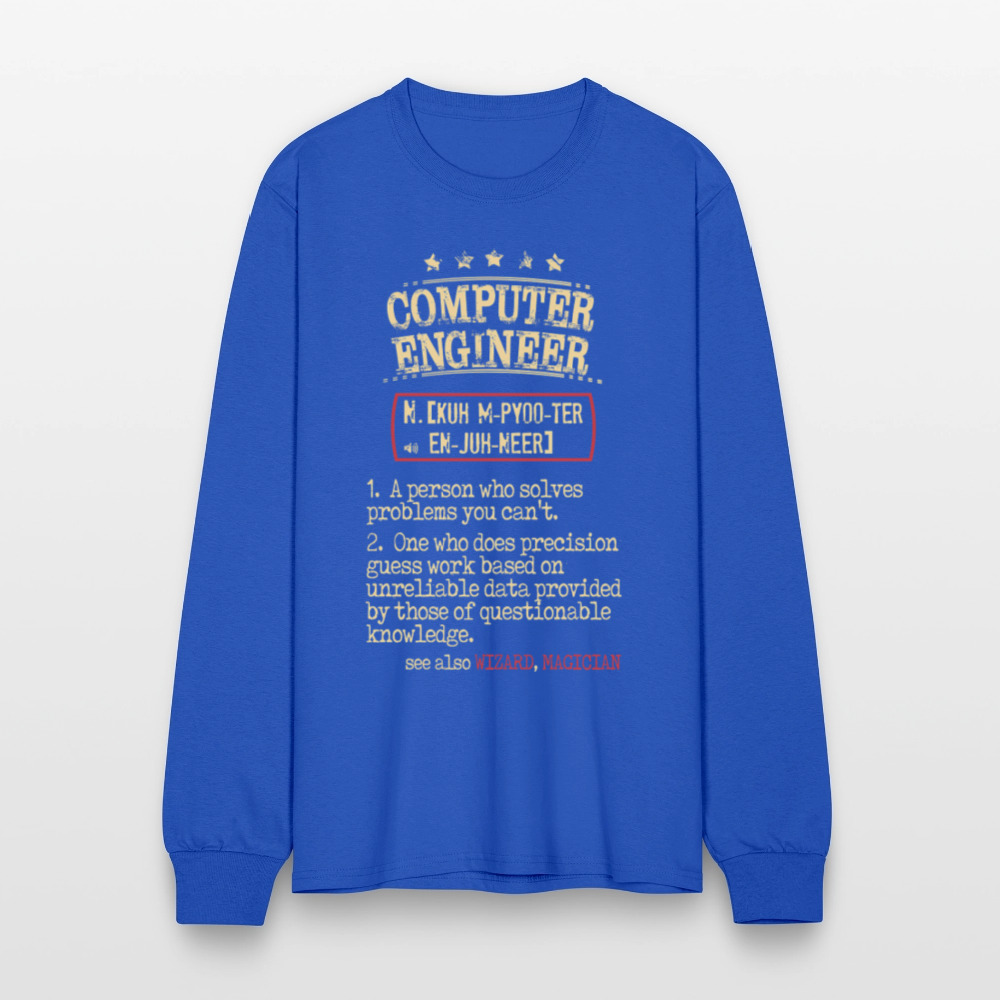 K00800 Computer Engineer crewneck - Computer Engineer see also WIZARD, MAGICIAN, - royal blue