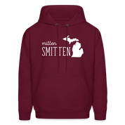S00022  Personalizable Michigan Mitten smitten Gift, Unisex Longsleeve, Hoodie, Crewneck long sleeve, Sweatshirt, JerseyMen's Hoodie - burgundy