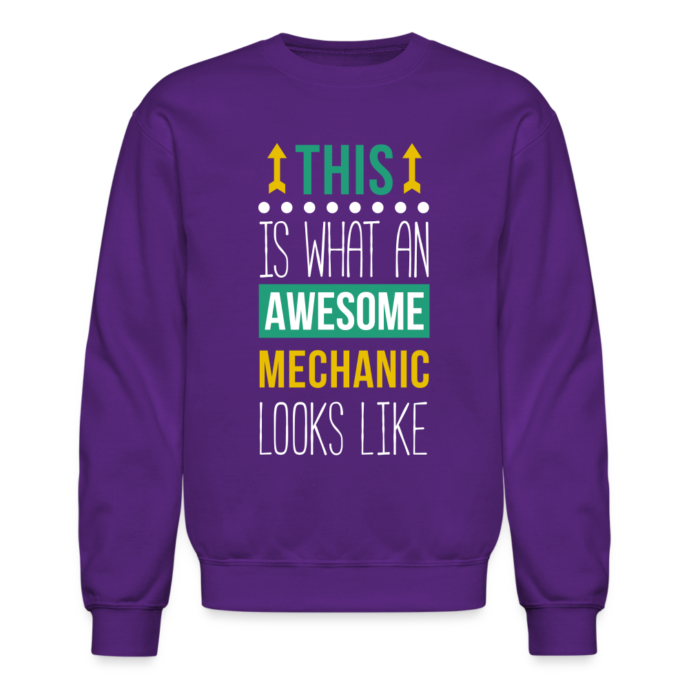 S00103 Mechanic Crewneck Sweatshirt - purple