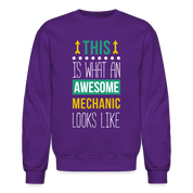 S00103 Mechanic Crewneck Sweatshirt - purple